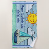 Grosser Strand Handtuch Waves Driftwood Beach (Vorderseite)