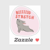 Großer Stretch niedlich illustrierter französische Aufkleber (Blatt)