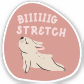 Großer Stretchherbst niedlicher illustrierter fran Aufkleber (Vorderseite)