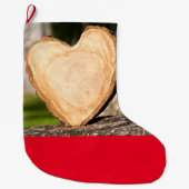 Grosser Strumpf aus Holz Großer Weihnachtsstrumpf (Vorderseite)