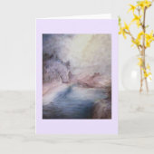 Großer Sur Wasserfall im Nebel Karte (Gelbe Blume)