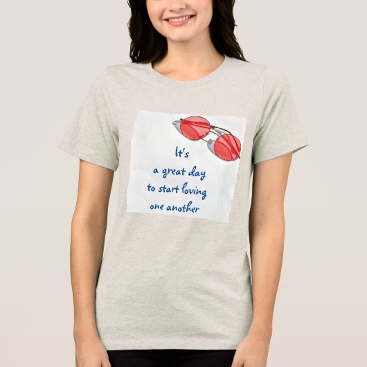 Großer Tag beginnt Liebe Inspiration Tri-Blend Shirt (Vorderseite)