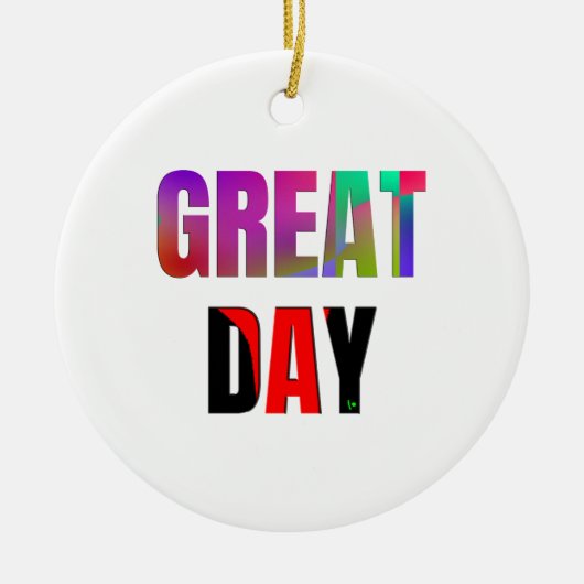 Großer Tag. Keramik Ornament (Vorne)