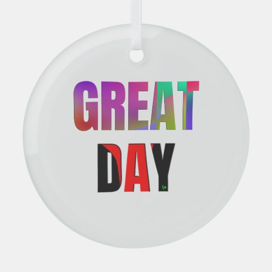 Großer Tag. Ornament Aus Glas (Vorderseite)