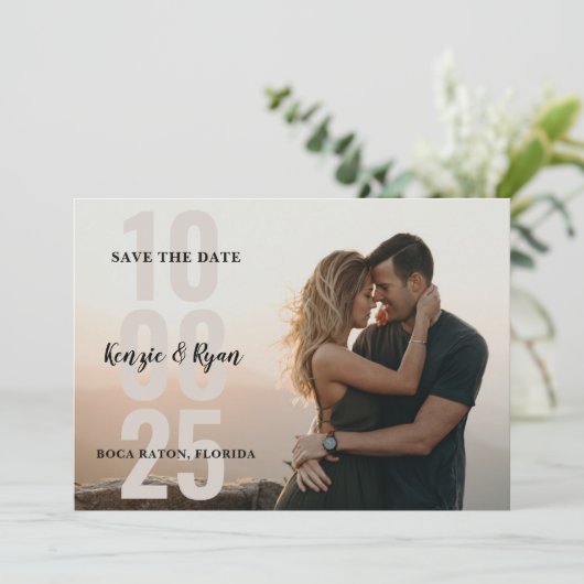 Großer Tag Save The Date (Stehend Vorderseite)