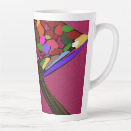 Großer Tasse mit Pilz-Gesicht-Charakter-Kunst