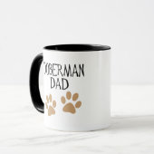 Großer Tatzen-Dobermann-Vater Tasse (Vorderseite Links)