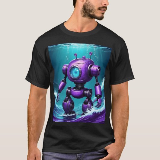 großer Tauchroboter T-Shirt (Vorderseite)