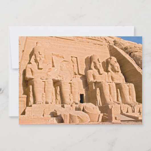 Großer Tempel von Abu Simbel - Ramses II - Ägypten Einladung (Vorderseite)