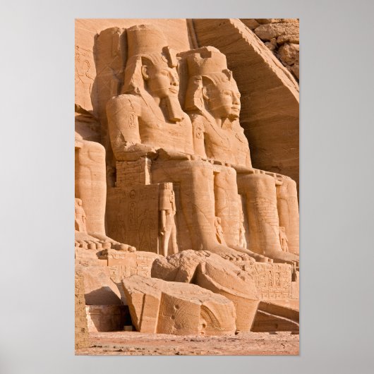 Großer Tempel von Abu Simbel - Ramses II - Ägypten Poster (Vorne)