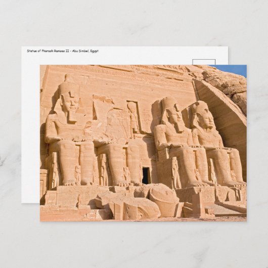 Großer Tempel von Abu Simbel - Ramses II - Ägypten Postkarte (Vorne/Hinten)