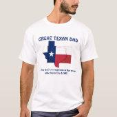 GROSSER TEXAN-VATER Starker mutig Personalisiert T-Shirt (Vorderseite)