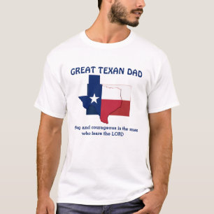 GROSSER TEXAN-VATER Starker mutig Personalisiert T-Shirt