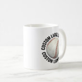 Großer Text 325ml personalisierter Baseball-Mug Kaffeetasse (VorderseiteRechts)