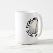 Großer Text 450ml personalisierter Baseball-Mug Kaffeetasse (VorderseiteRechts)