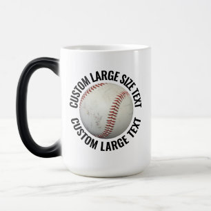Großer Text & Baseball 443g individuelles Hitze-ve Verwandlungstasse