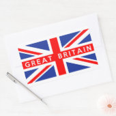 Großer Text für die Flagge eines Landes Rechteckiger Aufkleber (Umschlag)