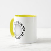 Großer Text GELB Combo 11oz Individueller Golf Tasse (Vorderseite Links)