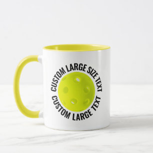 Großer Text GELB Combo 11oz Individueller Pickleba Tasse