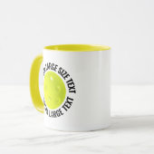 Großer Text GELB Combo 11oz Individueller Pickleba Tasse (Vorderseite Links)