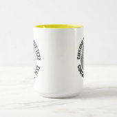 Großer Text GELB Combo 15oz Custom Golf Tasse (Zentrum)
