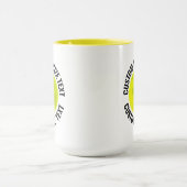 Großer Text GELB Combo 15oz Individueller Pickleba Tasse (Zentrum)