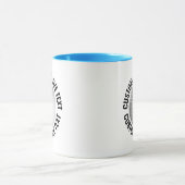 Großer Text HELLBLAU Combo 11oz Custom Golf Tasse (Zentrum)