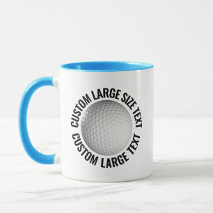 Großer Text HELLBLAU Combo 11oz Custom Golf Tasse