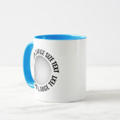 Großer Text HELLBLAU Combo 11oz Custom Golf Tasse (Vorderseite Links)