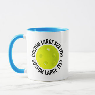 Großer Text HELLBLAU Combo 11oz Custom Pickleball Tasse