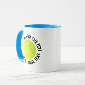 Großer Text HELLBLAU Combo 11oz Custom Pickleball Tasse (Vorderseite Links)