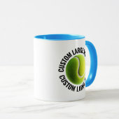 Großer Text HELLBLAU Combo 11oz Individueller Tenn Tasse (VorderseiteRechts)