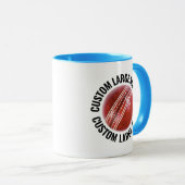 Großer Text HELLBLAU Combo 11oz Kundenspezifisches Tasse (VorderseiteRechts)