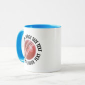 Großer Text HELLBLAU Combo 11oz Kundenspezifisches Tasse (Vorderseite Links)