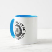 Großer Text HELLBLAU Combo 325ml Custom 8 Ball Tasse (Vorderseite Links)