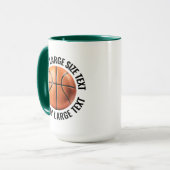 Großer Text HUN. GREEN Combo 15oz Individueller Ba Tasse (Vorderseite Links)