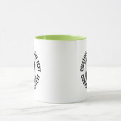 Großer Text LIME GRÜN Combo 11oz Benutzerdefiniert Tasse (Zentrum)