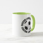 Großer Text LIME GRÜN Combo 11oz Benutzerdefiniert Tasse (VorderseiteRechts)