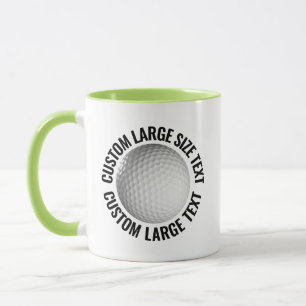 Großer Text LIME GRÜN Combo 11oz Custom Golf Tasse