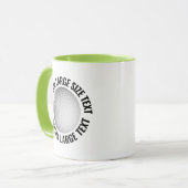 Großer Text LIME GRÜN Combo 11oz Custom Golf Tasse (Vorderseite Links)