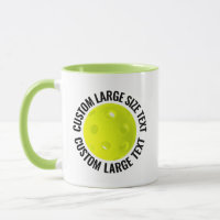 Großer Text LIME GRÜN Combo 11oz Individueller Pic