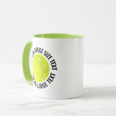 Großer Text LIME GRÜN Combo 11oz Individueller Pic Tasse (Vorderseite Links)