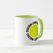 Großer Text LIME GRÜN Combo 11oz Individueller Pic Tasse (VorderseiteRechts)