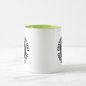 Großer Text LIME GRÜN Combo 325ml Custom 8 Ball Tasse (Zentrum)