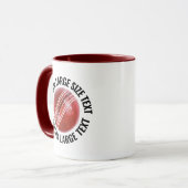 Großer Text MAROON Combo 11oz Custom Cricket Tasse (Vorderseite Links)