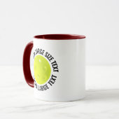 Großer Text MAROON Combo 11oz Custom Pickleball Tasse (Vorderseite Links)
