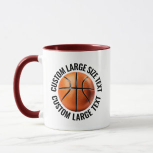 Großer Text MAROON Combo 11oz Individueller Basket Tasse