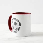 Großer Text MAROON Combo 11oz Individueller Fußbal Tasse (Vorderseite Links)