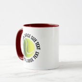 Großer Text MAROON Combo 11oz Individueller Tennis Tasse (Vorderseite Links)