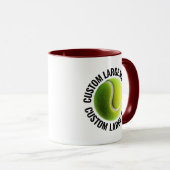 Großer Text MAROON Combo 11oz Individueller Tennis Tasse (VorderseiteRechts)
